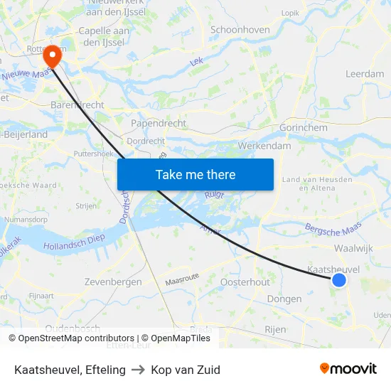 Kaatsheuvel, Efteling to Kop van Zuid map