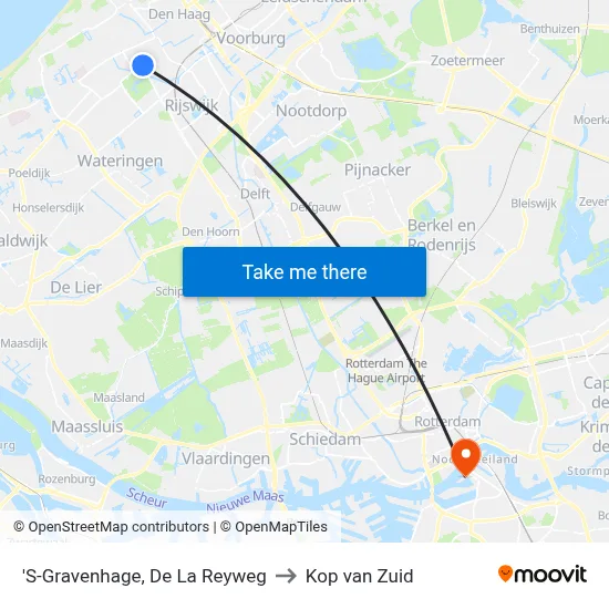 'S-Gravenhage, De La Reyweg to Kop van Zuid map