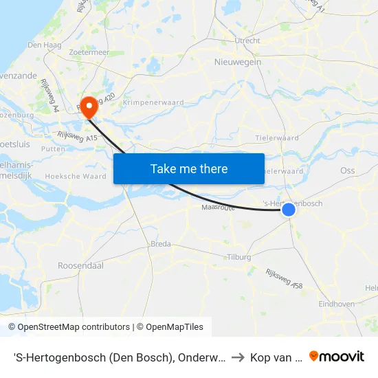 'S-Hertogenbosch (Den Bosch), Onderwijsboulevard to Kop van Zuid map