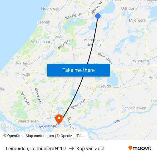 Leimuiden, Leimuiden/N207 to Kop van Zuid map