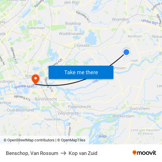 Benschop, Van Rossum to Kop van Zuid map