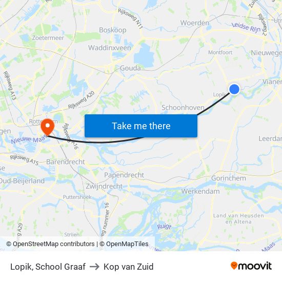 Lopik, School Graaf to Kop van Zuid map