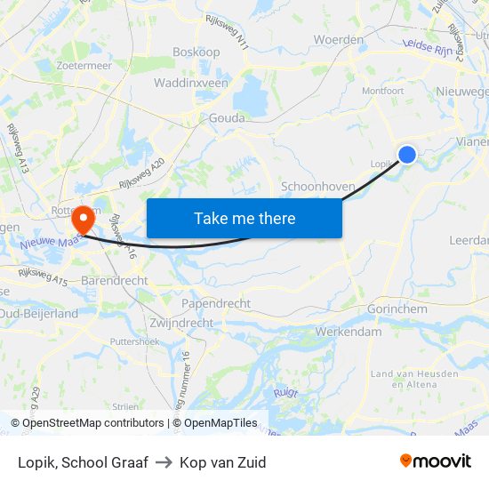 Lopik, School Graaf to Kop van Zuid map