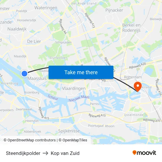 Steendijkpolder to Kop van Zuid map