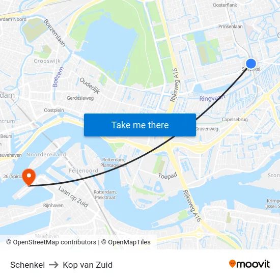 Schenkel to Kop van Zuid map