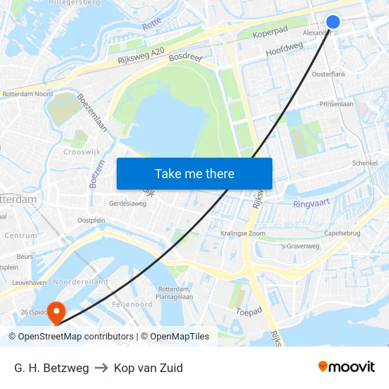 G. H. Betzweg to Kop van Zuid map
