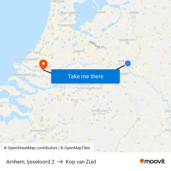 Arnhem, Ijsseloord 2 to Kop van Zuid map