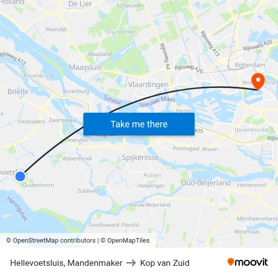 Hellevoetsluis, Mandenmaker to Kop van Zuid map