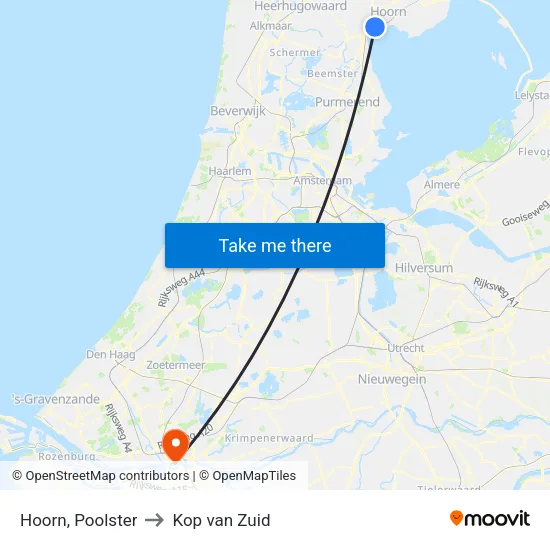 Hoorn, Poolster to Kop van Zuid map