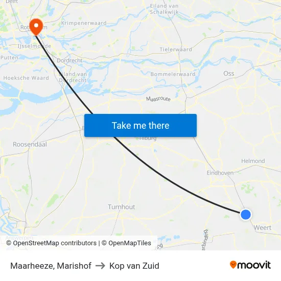 Maarheeze, Marishof to Kop van Zuid map