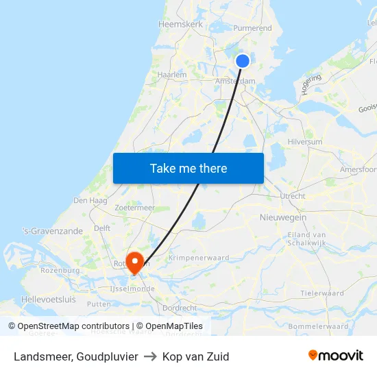 Landsmeer, Goudpluvier to Kop van Zuid map