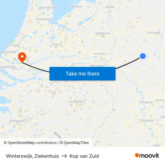Winterswijk, Ziekenhuis to Kop van Zuid map