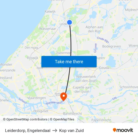Leiderdorp, Engelendaal to Kop van Zuid map
