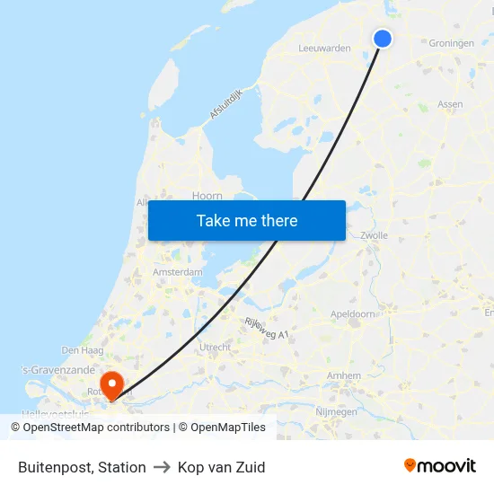 Buitenpost, Station to Kop van Zuid map