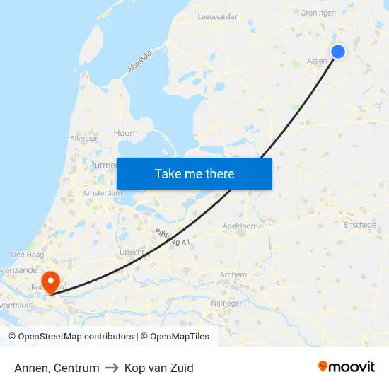 Annen, Centrum to Kop van Zuid map