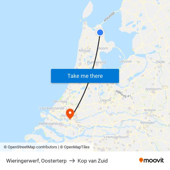 Wieringerwerf, Oosterterp to Kop van Zuid map