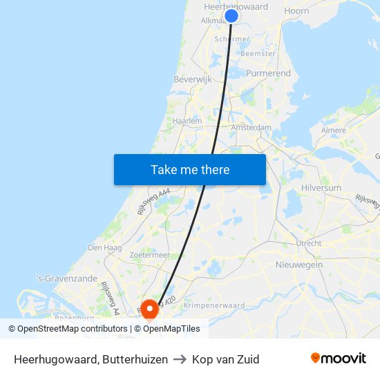 Heerhugowaard, Butterhuizen to Kop van Zuid map