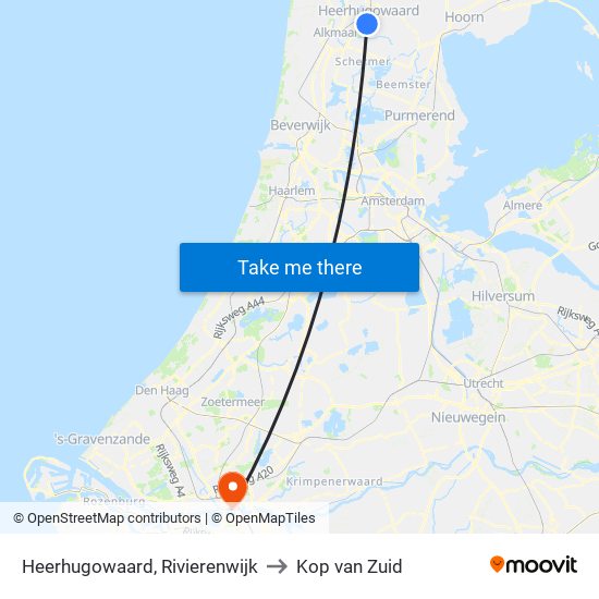 Heerhugowaard, Rivierenwijk to Kop van Zuid map