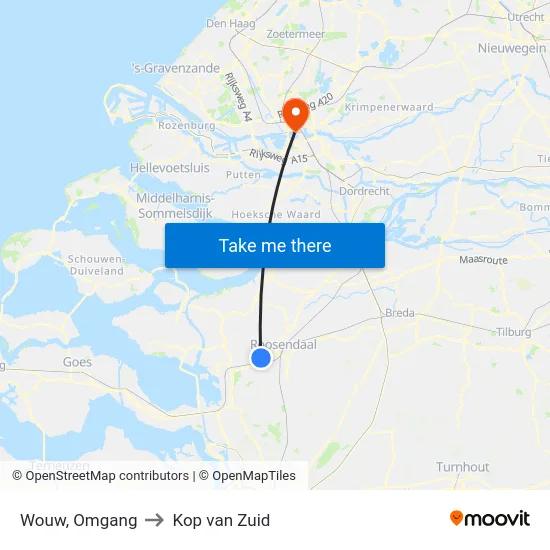 Wouw, Omgang to Kop van Zuid map