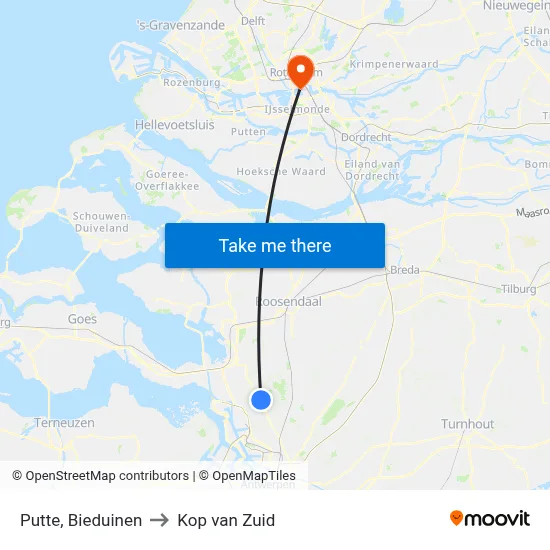 Putte, Bieduinen to Kop van Zuid map