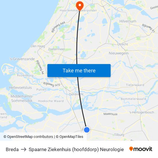 Breda to Spaarne Ziekenhuis (hoofddorp) Neurologie map