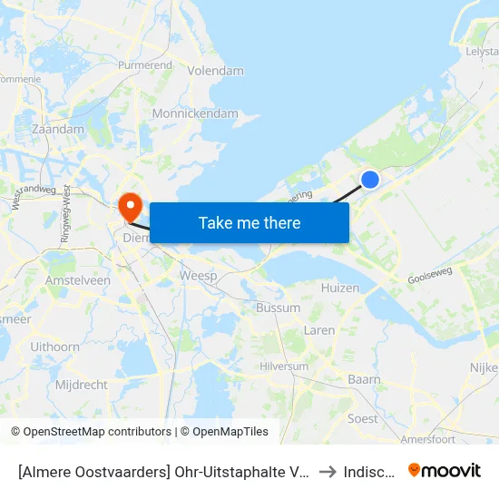 [Almere Oostvaarders] Ohr-Uitstaphalte Voorzijde, Busstrook Ambonstraat to Indische Buurt map