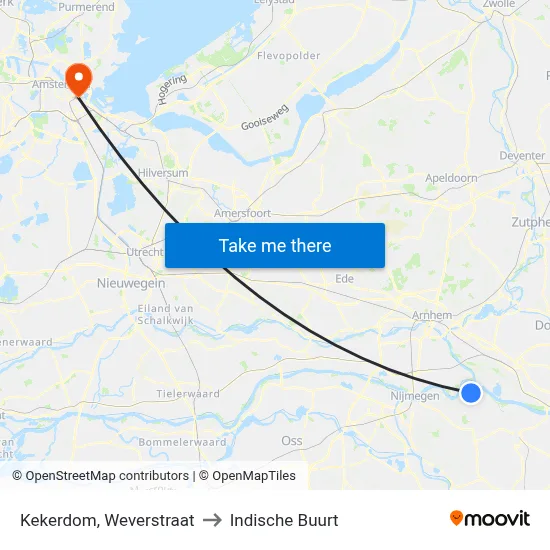 Kekerdom, Weverstraat to Indische Buurt map