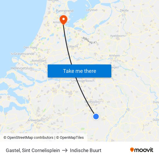 Gastel, Sint Cornelisplein to Indische Buurt map