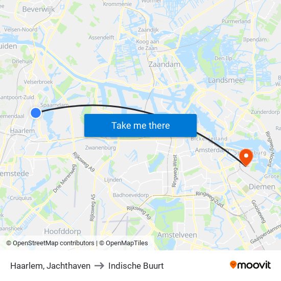 Haarlem, Jachthaven to Indische Buurt map