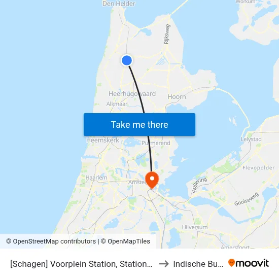 [Schagen] Voorplein Station, Stationsweg to Indische Buurt map