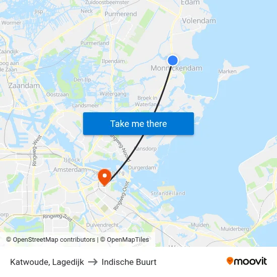 Katwoude, Lagedijk to Indische Buurt map