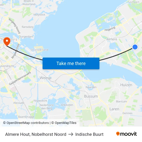 Almere Hout, Nobelhorst Noord to Indische Buurt map
