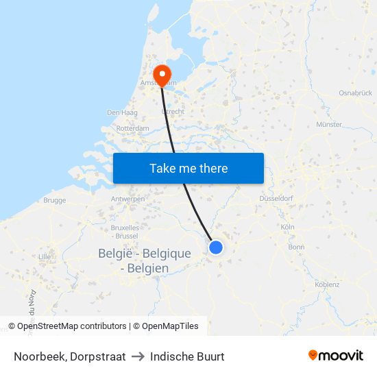 Noorbeek, Dorpstraat to Indische Buurt map