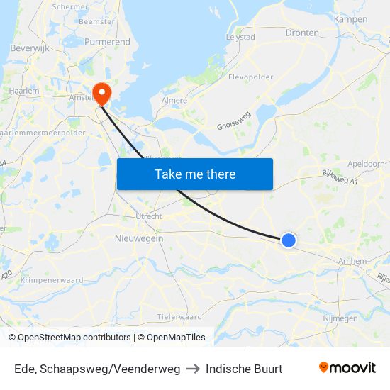 Ede, Schaapsweg/Veenderweg to Indische Buurt map