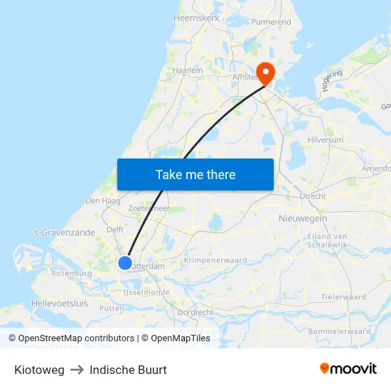 Kiotoweg to Indische Buurt map
