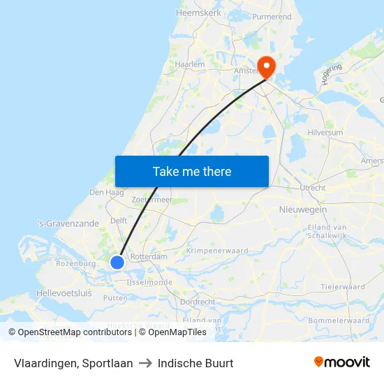 Vlaardingen, Sportlaan to Indische Buurt map