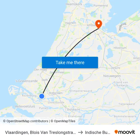 Vlaardingen, Blois Van Treslongstraat to Indische Buurt map
