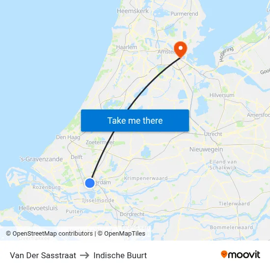 Van Der Sasstraat to Indische Buurt map