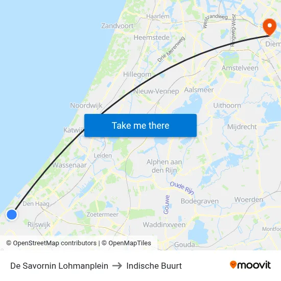 De Savornin Lohmanplein to Indische Buurt map
