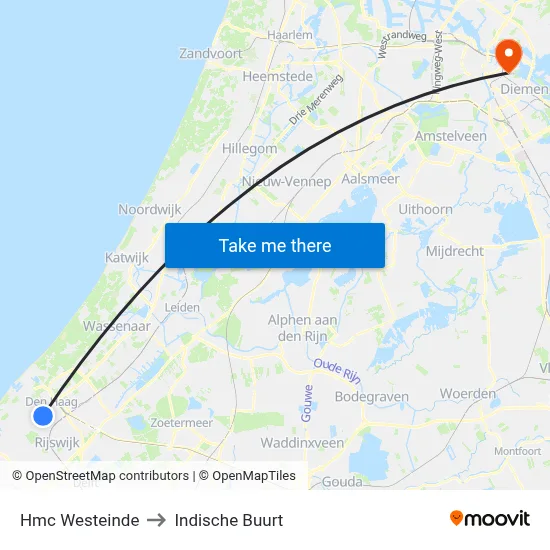 Hmc Westeinde to Indische Buurt map