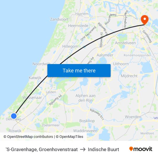 'S-Gravenhage, Groenhovenstraat to Indische Buurt map