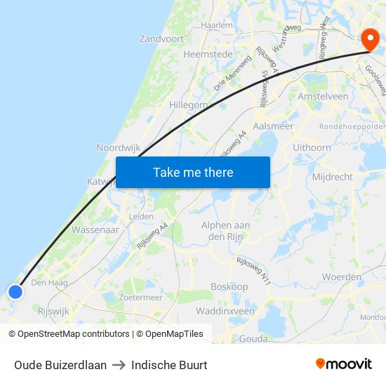 Oude Buizerdlaan to Indische Buurt map