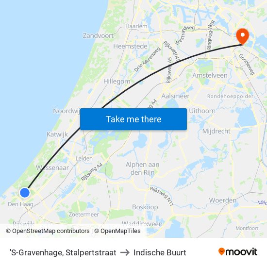 'S-Gravenhage, Stalpertstraat to Indische Buurt map