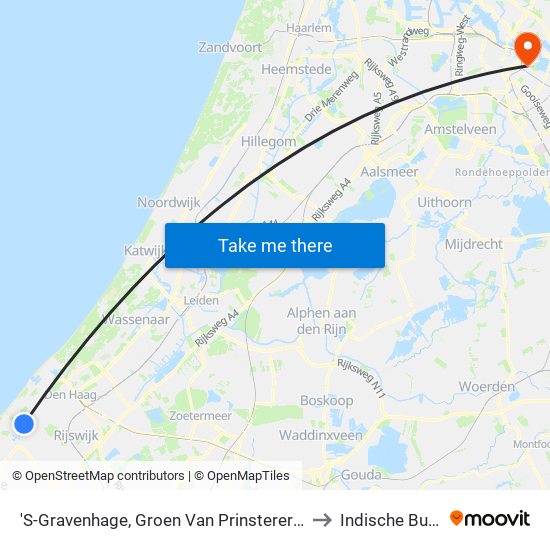 'S-Gravenhage, Groen Van Prinstererlaan to Indische Buurt map