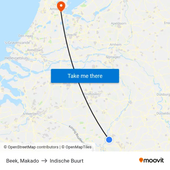 Beek, Makado to Indische Buurt map