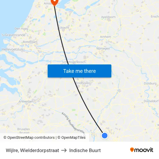 Wijlre, Wielderdorpstraat to Indische Buurt map