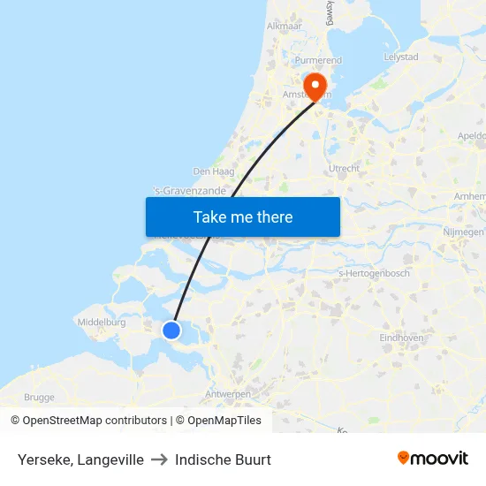 Yerseke, Langeville to Indische Buurt map