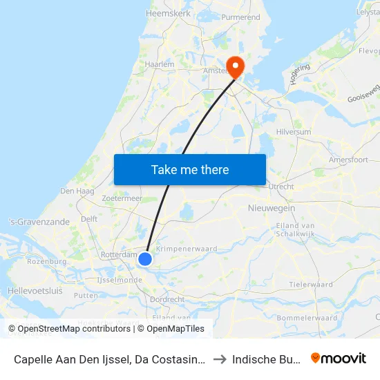Capelle Aan Den Ijssel, Da Costasingel to Indische Buurt map