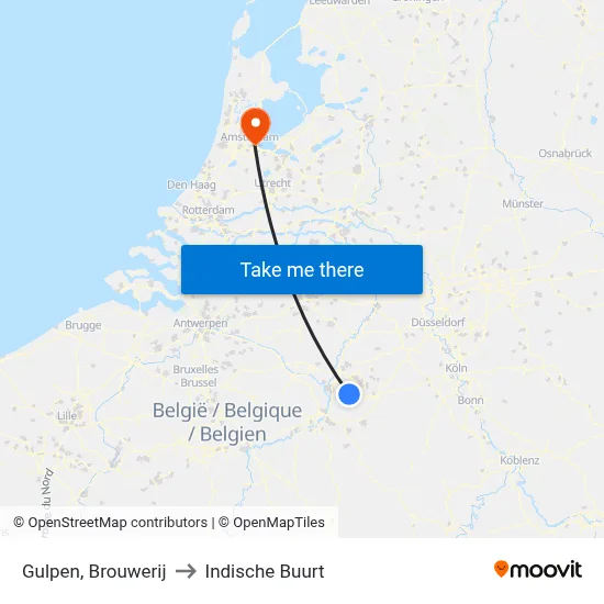 Gulpen, Brouwerij to Indische Buurt map
