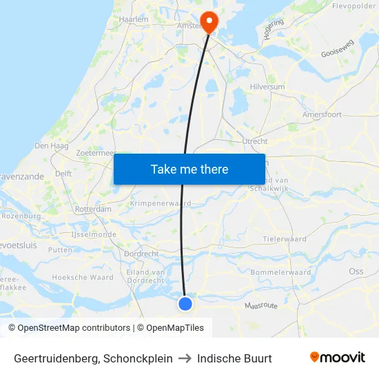 Geertruidenberg, Schonckplein to Indische Buurt map